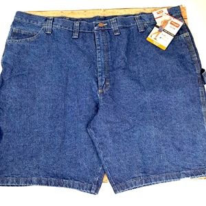 Wrangler Big Men's Relaxed Fit Carpenter Denim Blue Jeans Shorts Size 48